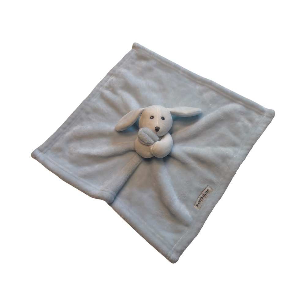Blankets & Beyond Blue Bunny Lovey Security Blanket Plush Animal